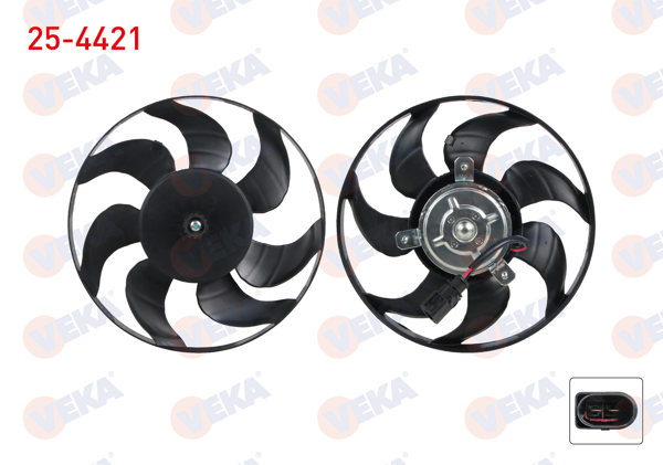 VEKA 25-4421 | Fan Motoru Klima Radyatörü Volkswagen Golf V (1K1) 1.4İ 290mm Küçük 2003-2009