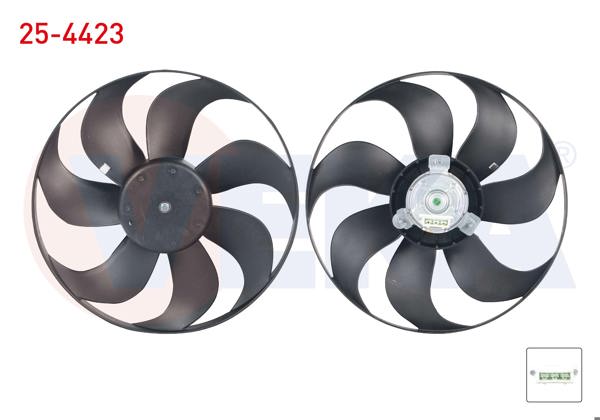 VEKA 25-4423 | Fan Motoru (Motor + Pervane) Su Radyatörü Volkswagen Polo (6N1) 1.4 1994-1999