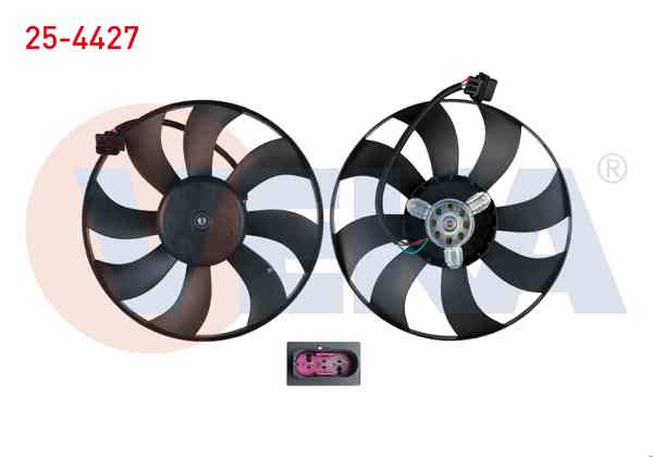 VEKA 25-4427 | Fan Motoru (Motor + Pervane) Su Radyatörü Volkswagen Polo (9N_) 1.4 TDI M-T 2001-2012