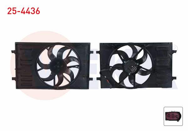 VEKA 25-4436 | Fan Motoru Su Radyatörü Davlumbazlı Tekli Fan Volkswagen Golf VII 1.6 TDI Cap 400mm 2012-/ A3 1.6 TDI 2012-/ Leon 1.6 TDI 2012-/ Octavia 1.6 TDI 2012-/ Passat 2.0 TDI 2014-/ T-Roc 1.5 TSI 2017 -