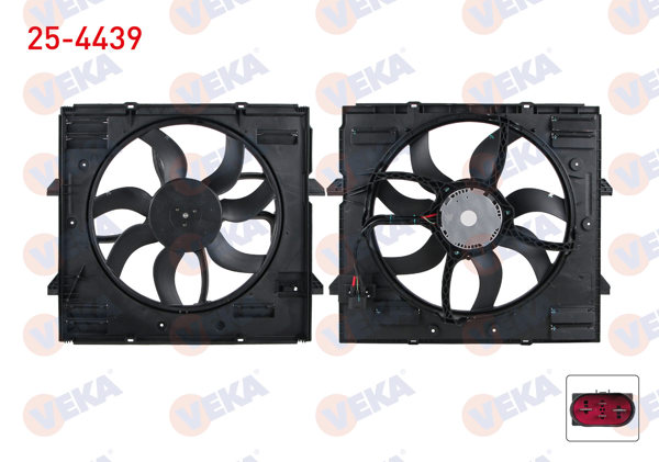 VEKA 25-4439 | Fan Motoru Davlumbazlı Tekli Volkswagen Amarok 2.0 TDI 2010 -