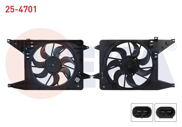 VEKA 25-4701 | Fan Motoru Davlumbazlı Dacia Logan 1.5 DCI 2010-/ Sandero 1.5 DCI 2010 -