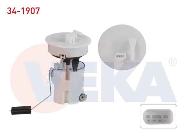 VEKA 34-1907 | Yakıt Depo Şamandırası 3.5 Bar Ford Fiesta VI 1.4İ 2008-2012 / 1.25İ 2008-2012 / Mondeo III 2.0İ 16V 2000-2007 / Mondeo III 1.8İ 16V 2000-2007