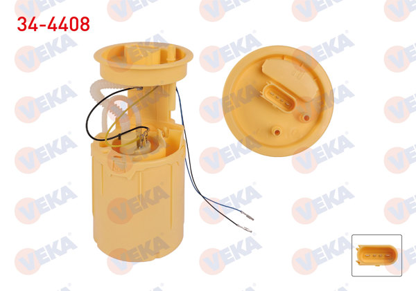 VEKA 34-4408 | Yakıt Depo Şamandırası 2 Fişli 0.5 Bar Volkswagen Transporter V (7Ha,7Hh,7Ea,7Eh) 1.9 TDI 2003-2011 / Transporter V (7Ha,7Hh,7Ea,7Eh) 2.5 TDI 2003-2011
