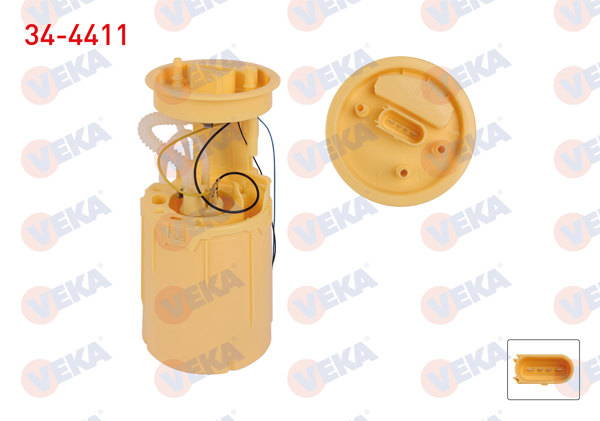 VEKA 34-4411 | Yakıt Depo Şamandırası 3 Fişli 0.5 Bar Volkswagen Transporter V (7Ha,7Hh,7Ea,7Eh) 2.5 TDI 2003-2011