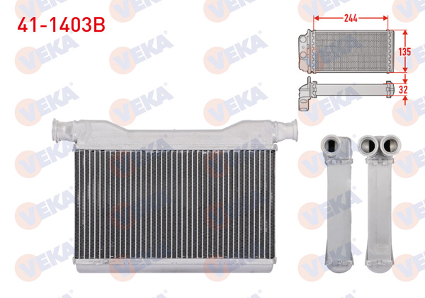 VEKA 41-1403B | Kalorifer Radyatörü Brazing BMW 5 Serisi (F10) 520D-520İ-525D-530D 2010-/ 7 Serisi (F01,F02,F03,F04) 730D-740D-740İ 2009 -