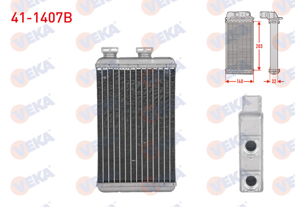 VEKA 41-1407B | Kalorifer Radyatörü Brazing BMW Klimasız 3 Serisi (E46) 316İ-318İ-320D-320İ-328İ-330İ 1998-2005