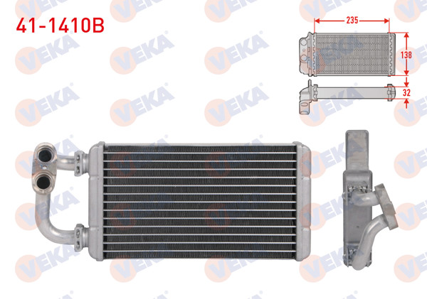 VEKA 41-1410B | Kalorifer Radyatörü Brazing BMW 3 Serisi (E36) 316 İ-318 Ac /-1990-1998