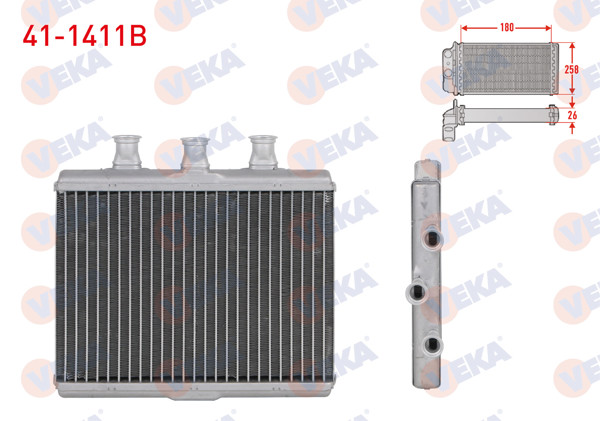 VEKA 41-1411B | Kalorifer Radyatörü Brazing BMW 7 Serisi (E65,E66) 730 D-730 İ-730 Li-735 Li-740 D-740 İ-745 İ-750 Li 2001-2009