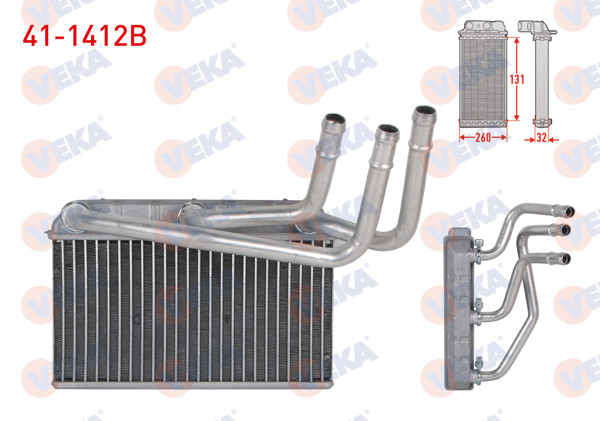 VEKA 41-1412B | Kalorifer Radyatörü Brazing BMW X5 (E70) 3.0 D-3.0 Sd-3.5 Xd-4.0 D 2007-2012 / X5 (F15) 2.5 D Xdrıve-3.0 D Xdrıve 12-/ X6 (E71,E72) 3.0 D-3.5 D-4.0 D 08-/ X6 (F16,F86) 3.0 D-4.0 D 14 -