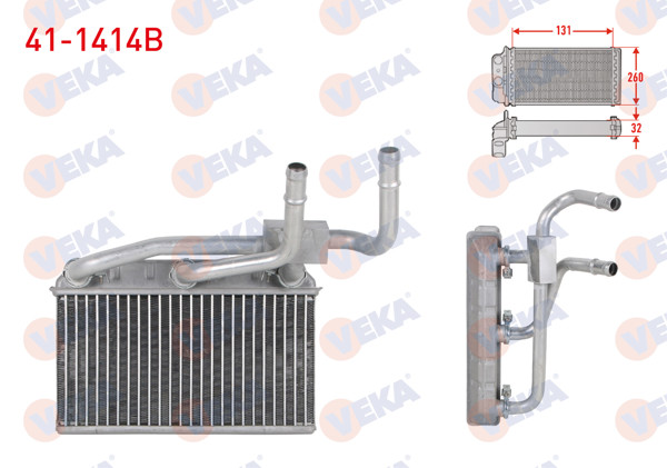 VEKA 41-1414B | Kalorifer Radyatörü Brazing BMW X5 (E70) 3.0 D-3.5 Xd-4.0 D 2007-2012 / X5 (F15,F85) 2.5 D-3.0 D-4.0 D 14-/ X6 (E71,E72) 3.0 D-3.5 D-4.0 D 08-/ X6 (F16,F86) 3.0 D-4.0 D 14 -