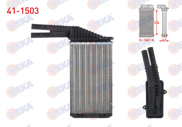 VEKA 41-1503 | Kalorifer Radyatörü Mekanik Citroen C1 1.0 2005-2015 / Peugeot 107 1.0İ 2005-2014