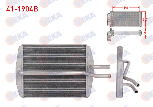 VEKA 41-1904B | Kalorifer Radyatörü Brazing Ford Fiesta 1.4 Efı 1996-2002