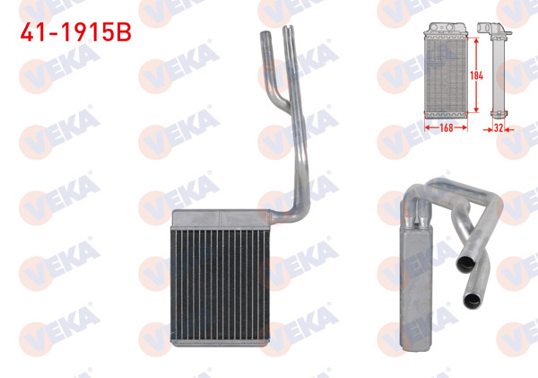 VEKA 41-1915B | Kalorifer Radyatörü Brazing Ford Focus II 1.6 TDCI-1.6İ-1.6 Tı-Vct-1.8 TDCI 04-11 / C-Max I 1.6 TDCI-1.6İ-2.0 TDCI 07-11 / Mazda 3 1.6 03-09 / Volvo S40 II-C30 1.6 D-1.6İ 04-12