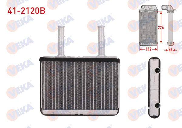 VEKA 41-2120B | Kalorifer Radyatörü Brazing Hyundai H100 Kamyonet 2.5 D 2004 -