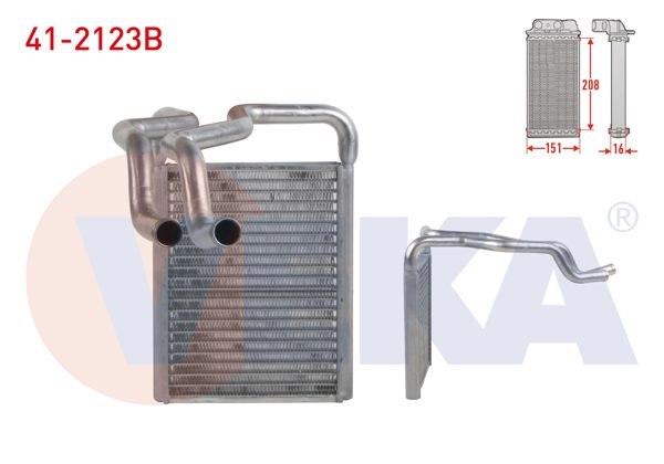 VEKA 41-2123B | Kalorifer Radyatörü Brazing Hyundai Elantra (Hd) 1.6 CRDI 2007-2011