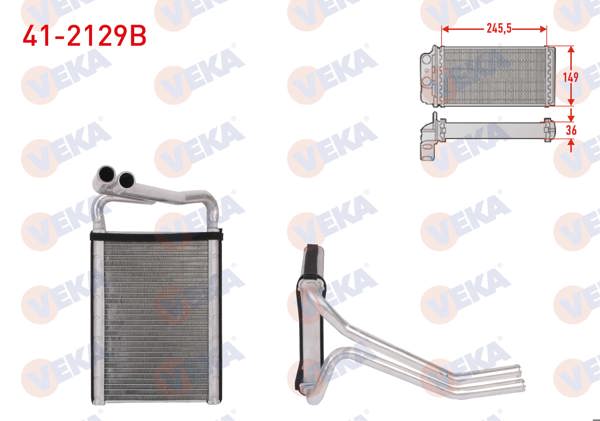 VEKA 41-2129B | Kalorifer Radyatörü Brazing Hyundai Santa Fe III (Dm, Dma) 2.0 CRDI-2.2 CRDI 2012 -