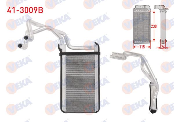 VEKA 41-3009B | Kalorifer Radyatör Brazing Mitsubishi L200 (Kbt,Kat) 2.5 D 2006-2012