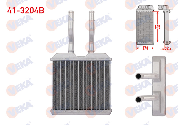 VEKA 41-3204B | Kalorifer Radyatörü Brazing Opel Corsa B 1.2İ 1993-2000