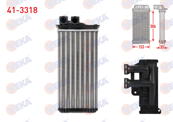VEKA 41-3318 | Kalorifer Radyatörü Mekanik Peugeot 3008 1.6 HDI 2009 -
