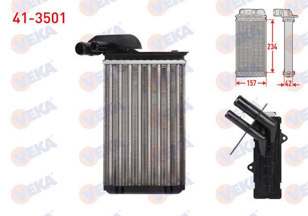 VEKA 41-3501 | Kalorifer Radyatörü Mekanik Renault R19 1.4 1988-2001