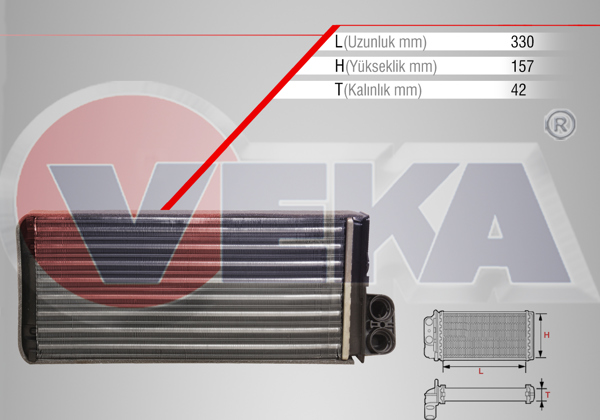 VEKA 41-3502 | Kalorifer Radyatörü Mekanik Renault Master II (Fd) 2.5 DCI 1998-2003