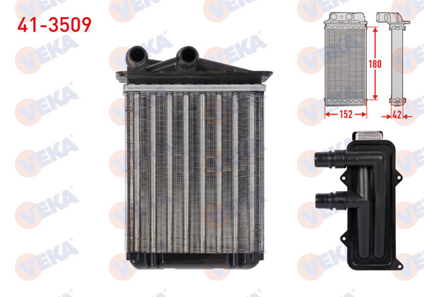 VEKA 41-3509 | Kalorifer Radyatörü Mekanik Renault Traffic II (Fl) 1.9 DCI 2001-2014