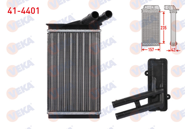 VEKA 41-4401 | Kalorifer Radyatörü Mekanik Volkswagen Passat (3B2) 1.6 M-T Ac + /-1996-2000