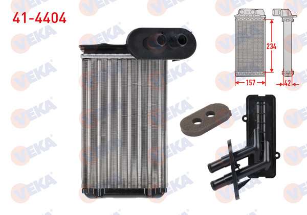 VEKA 41-4404 | Kalorifer Radyatörü Mekanik Volkswagen Polo (6N1) 1.4 TDI 1994-1999