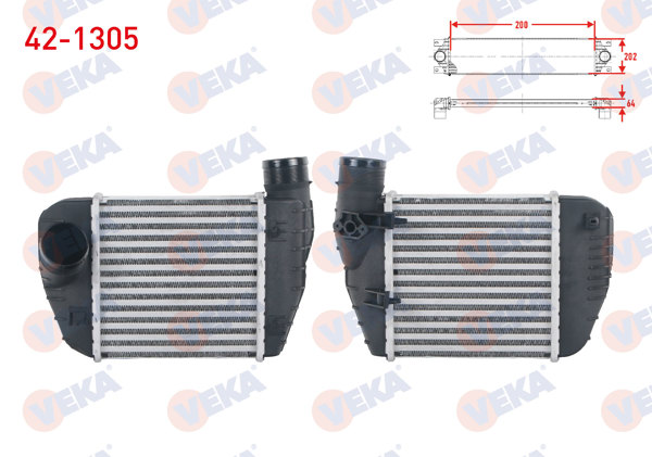 VEKA 42-1305 | Turbo Radyatörü (Intercooler) Audi A6 2.0 TDI-2.0 TFSI 2004-2011