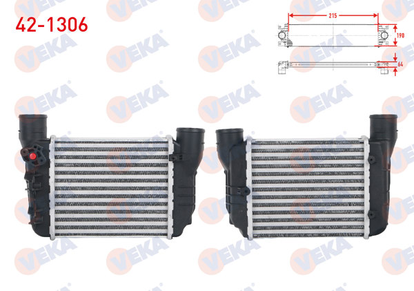 VEKA 42-1306 | Turbo Radyatörü (Intercooler) Audi A4 1.8 T-1.8 T Quattro 2000-2008