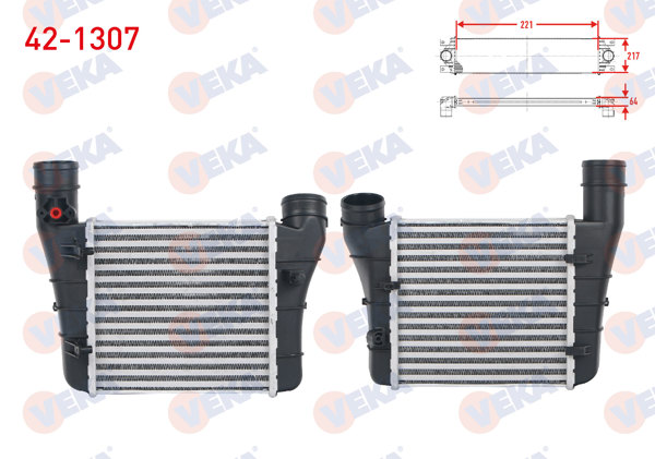 VEKA 42-1307 | Turbo Radyatörü (Intercooler) Audi A4 2.0 TDI-2.0 TFSI Quattro 2004-2008