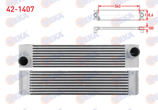 VEKA 42-1407 | Turbo Radyatörü (Intercooler) BMW 7 Serisi 730 D A-T 2001-2009 / Land Rover Range Rover III 3.0 TD 4X4 2002-2012