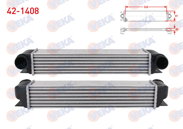 VEKA 42-1408 | Turbo Radyatörü (Intercooler) BMW 5 Serisi (E39) 520 D M-T-525 D-530 D 1995-2003 / 7 Serisi (E38) 730 D-740 D 1994-2001