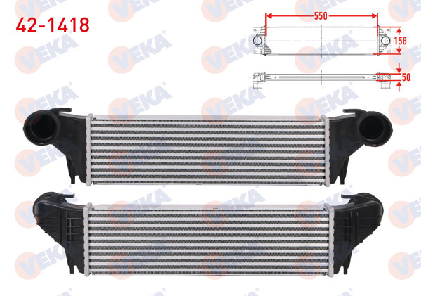 VEKA 42-1418 | Turbo Radyatörü (Intercooler) BMW X5 (E53) 3.0 D 218 Hp 2000-2007