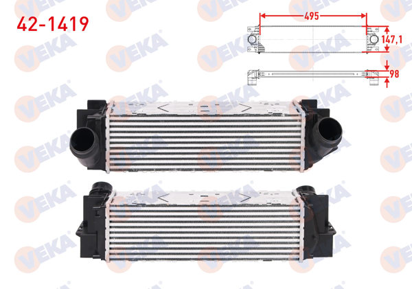 VEKA 42-1419 | Turbo Radyatörü (Intercooler) BMW X3 (F25) Xdrıve 30 D 258 Hp 2011-2016
