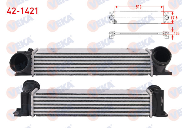 VEKA 42-1421 | Turbo Radyatörü (Intercooler) BMW 3 (E90) 325 D 197 Hp 2006-2010