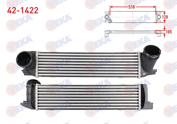 VEKA 42-1422 | Turbo Radyatörü (Intercooler) BMW 1 Serisi (E82, E88) 135İ / 3 Serisi (E90, E92, E93) 335İ-D-Xi / X1 (E84)
