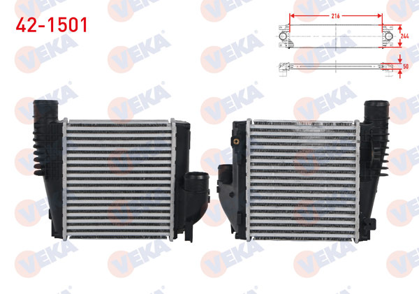 VEKA 42-1501 | Turbo Radyatörü (Intercooler) Berlingo 1.5 / 1.6 Bluehdı 18-/ C4 Picasso II 1.6 HDI-1.6 Thp 13-/ 308 II 1.2 Thp-1.6 HDI-1.6 Thp-1.5 Bluehdı 14-/ Partner 1.6 Bluehdı 18-/ Rifter 1.5 HDI 2019 -