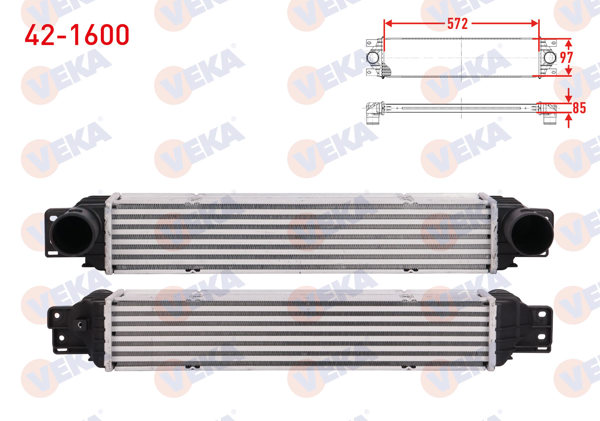 VEKA 42-1600 | Turbo Radyatörü (Intercooler) Chevrolet Captiva (C100) 2.0 D 4X4 2006-2012