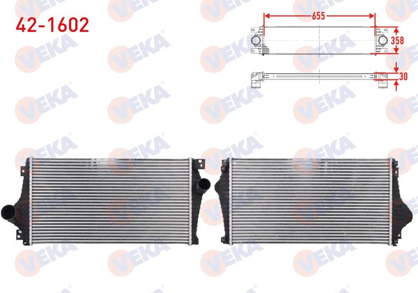 VEKA 42-1602 | Turbo Radyatörü (Intercooler) Chevrolet Epica 2.0 D 150 Hp 2007-2011