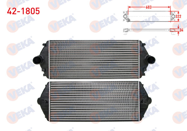 VEKA 42-1805 | Turbo Radyatörü (Intercooler) Fiat Scudo (220P) 1.9 TD 1996-2006