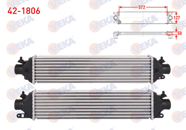 VEKA 42-1806 | Turbo Radyatörü (Intercooler) Fiat Doblo (152,263) 1.3 Mjt 2010 -