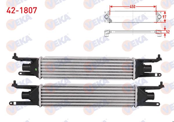 VEKA 42-1807 | Turbo Radyatörü (Intercooler) Fiat Grande Punto (199) 1.3 Mjt 75 Hp 2005-2012