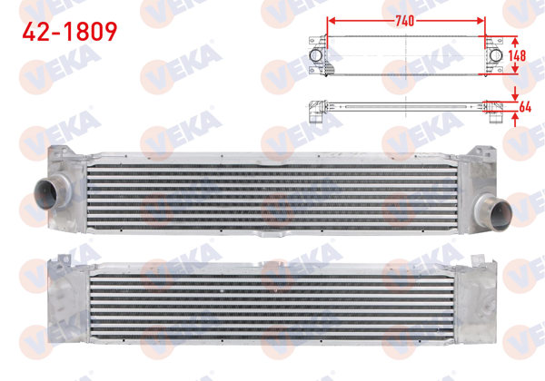 VEKA 42-1809 | Turbo Radyatörü (Intercooler) Kalın Tip Fiat Ducato (250) 2.3 Mjt Euro 5 2006-2014
