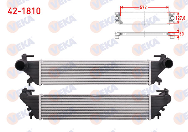 VEKA 42-1810 | Turbo Radyatörü (Intercooler) Fiat Egea 1.3 Mjt 2015 -