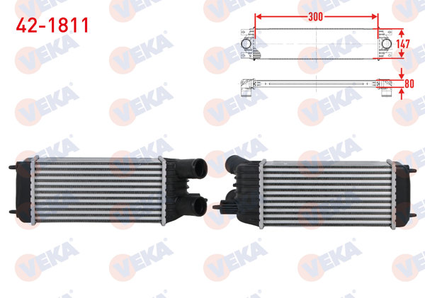 VEKA 42-1811 | Turbo Radyatörü (Intercooler) Fiat Scudo (270) 1.6 Mjt 2007 -