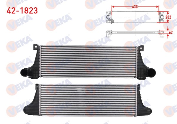 VEKA 42-1823 | Turbo Radyatörü (Intercooler) Iveco Daily II Minibüs / Otobüs A 40-10 (94139111, 94139131, 94139311, 94139315,... 103 Hp 1991-1996