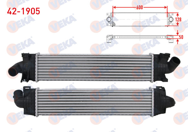 VEKA 42-1905 | Turbo Radyatörü (Intercooler) Ford Focus II (Da) 1.6 TDCI 2004-2011