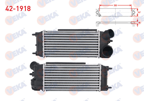VEKA 42-1918 | Turbo Radyatörü (Intercooler) Ford Fiesta VI 1.6 TDCI 2008-2012